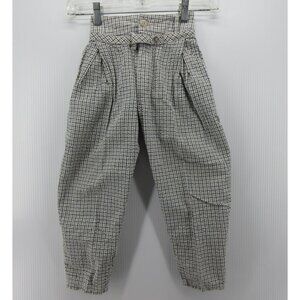 VINTAGE Pants Boys 6 Monkey Wear Seersucker Plaid Gingham Trousers Preppy